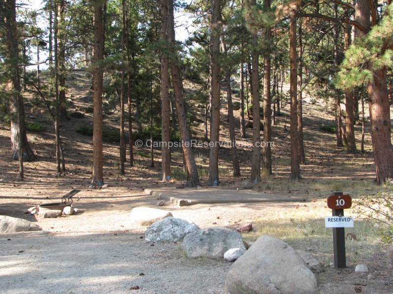 Campsite 010 in Moraine Park Campground at Rocky Mountain National Park